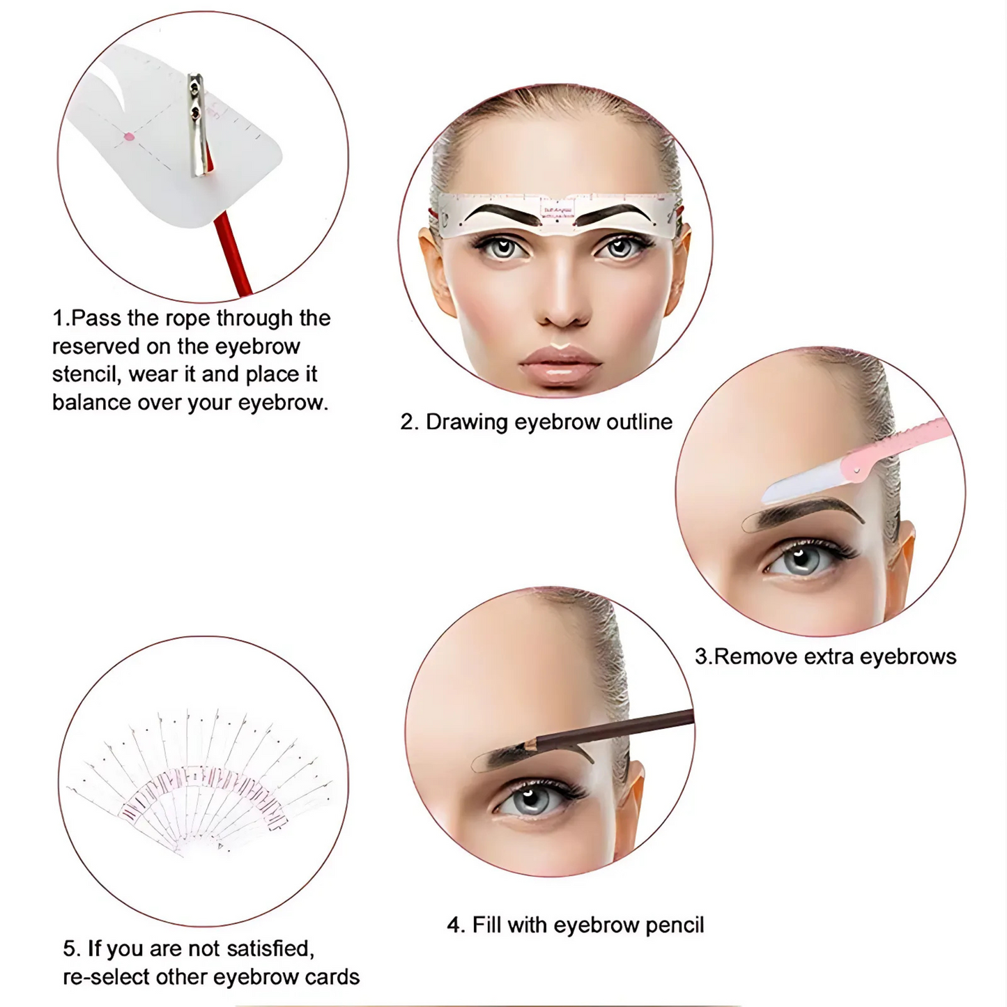 Reusable Eyebrow Stencil Kit